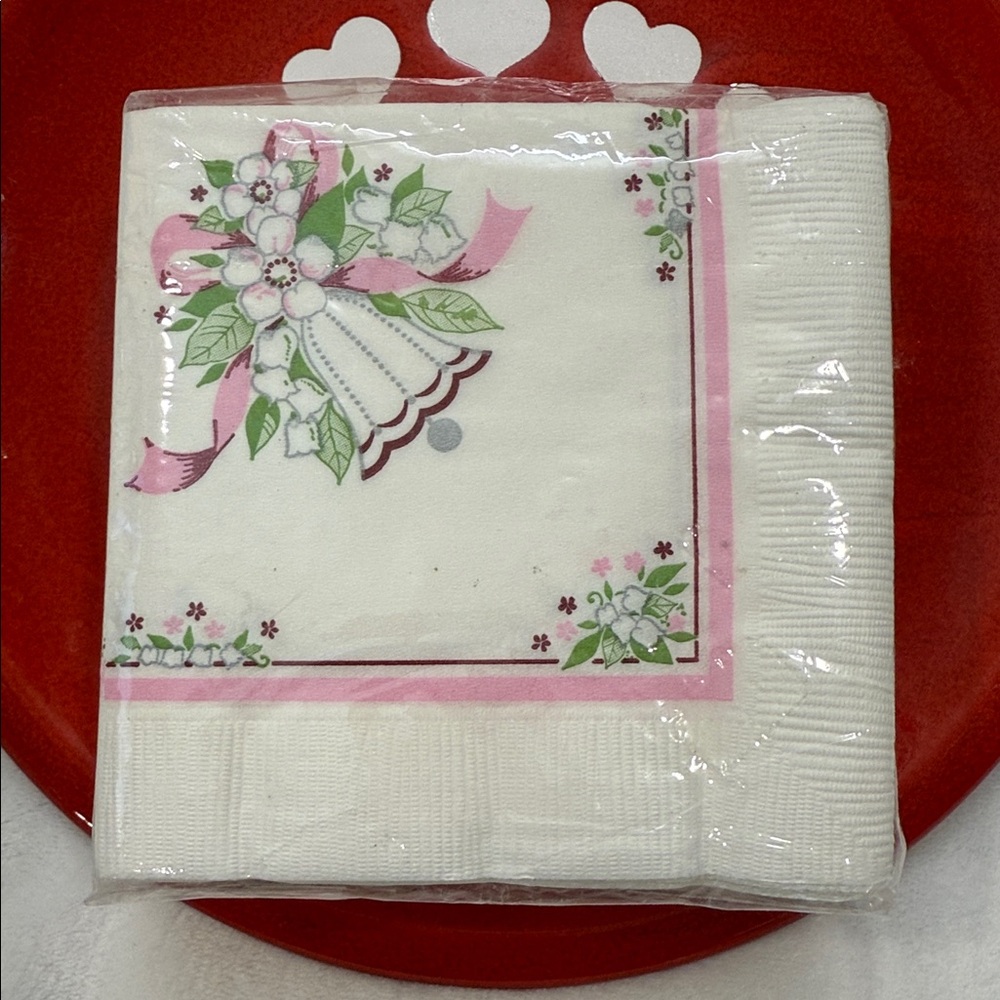 Paper Art Paper Bridal Floral Beverage Napkins 50
